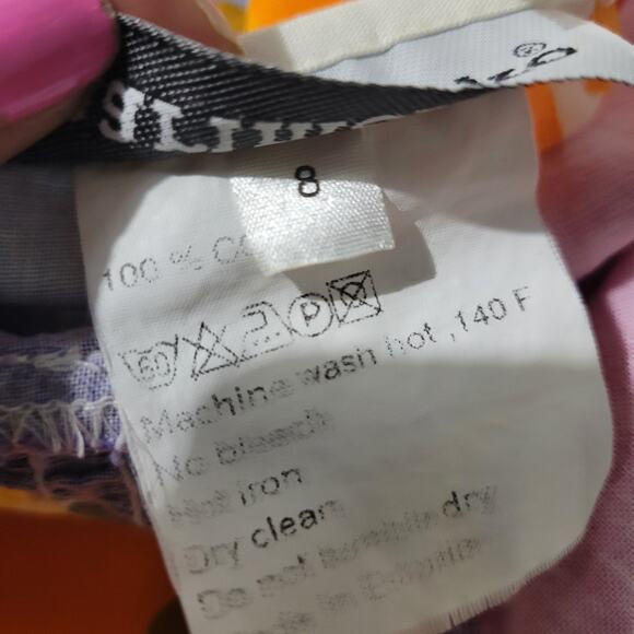 Vintage Marimekko Karuselli Halter Dress Pink Abstract Print Y2K Slip Shift 8 - Picture 9 of 16